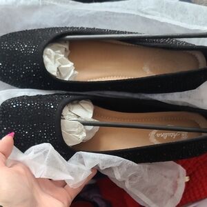 Black Glitter Women's Shoes